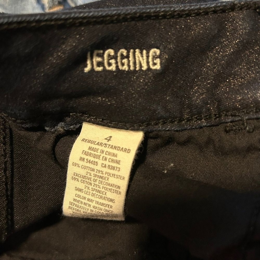 American Eagle Womens Black Stretch Jegging Size 4 Regular - Picture 7 of 7